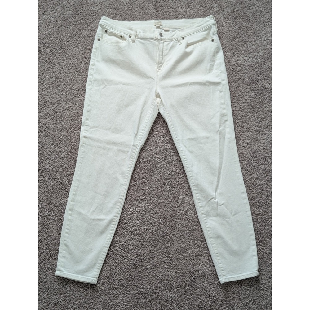 J.Crew‎ Skinny Jeans Women's 33x28 Textured Stretch Denim Mid Rise Slim Fit